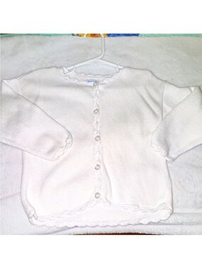 Bailey Boys Unisez White Knit Button-Front Cardigan